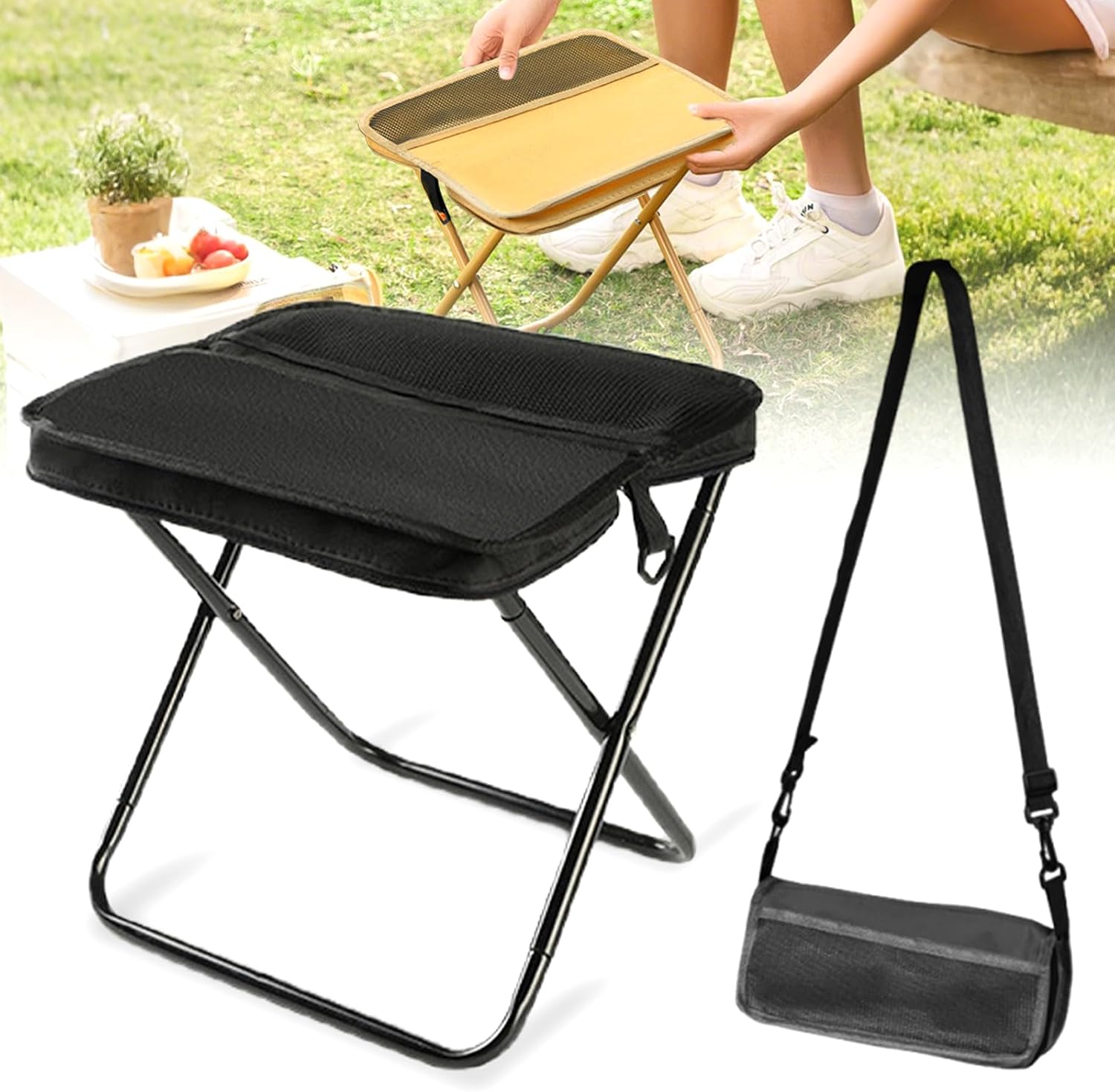 Outdoor Furniture Rope - Chaise de camping pliable portable GMOX,