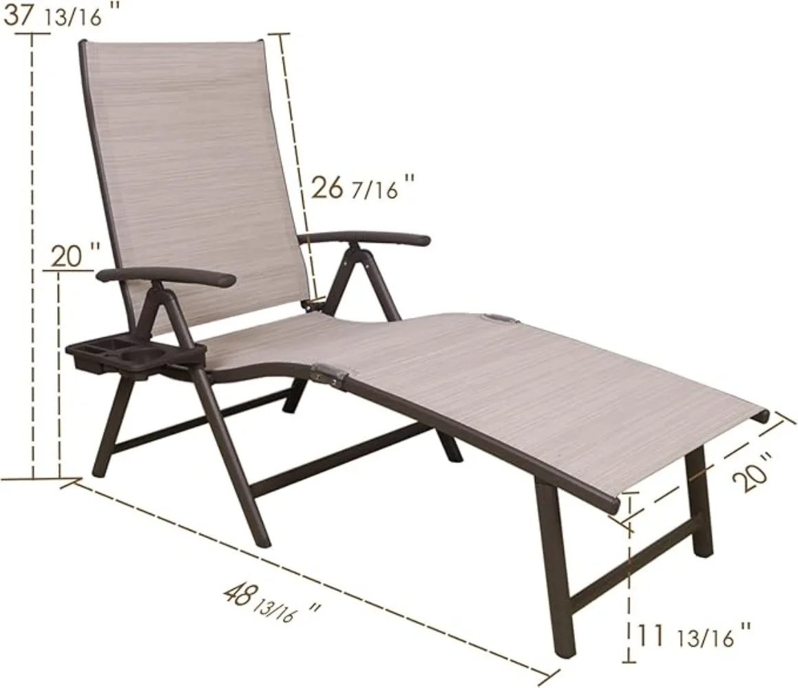 Chaise longue inclinable en al - Deck Chair Lounger avis et prix