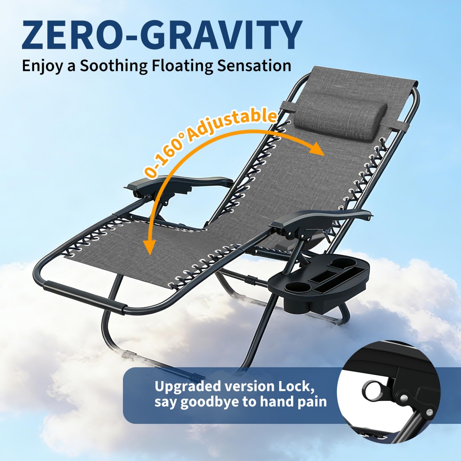 Lot de 2 chaises zéro gravité  - Deck Chair Lounger avis et prix