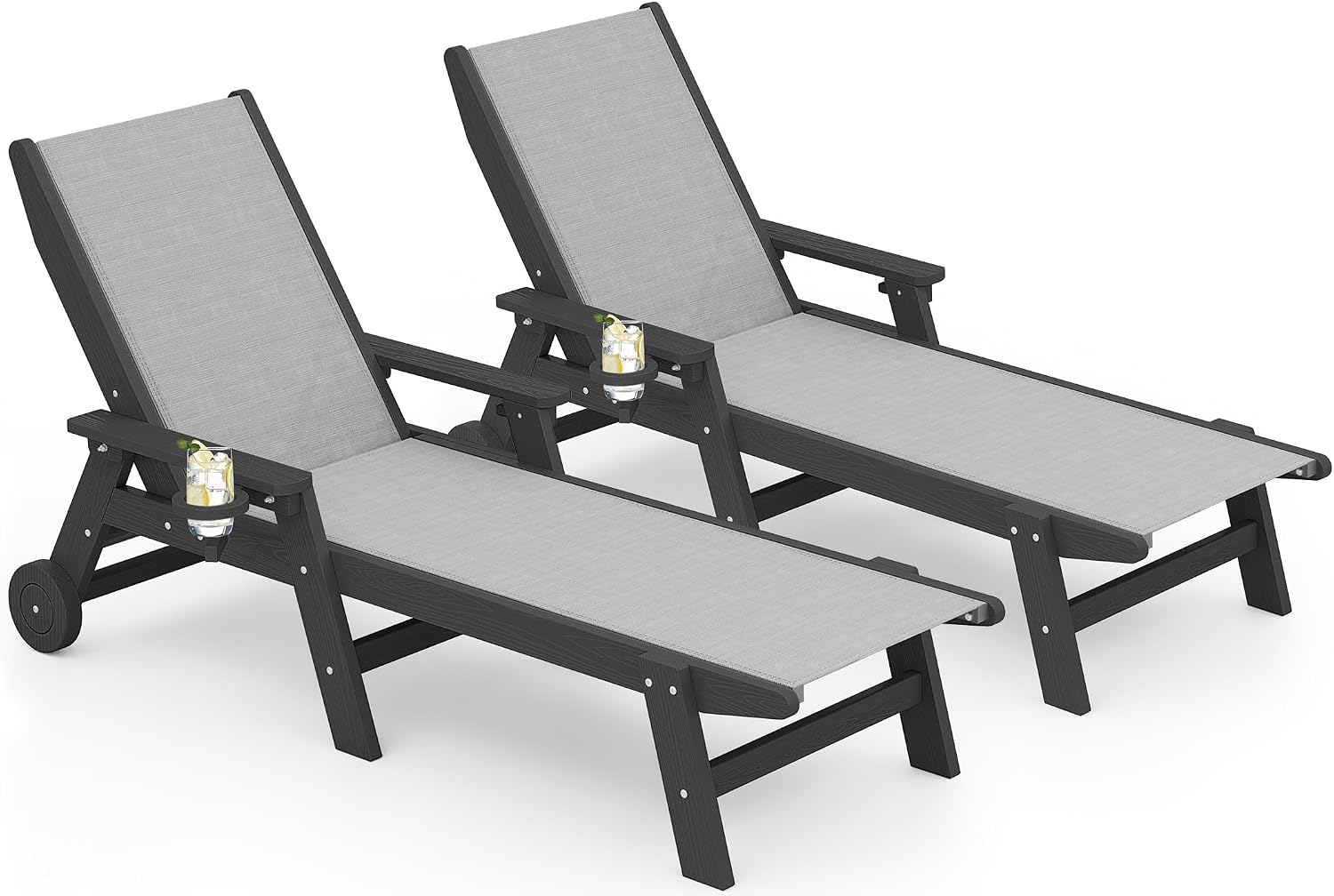 Ensemble de 2 chaises longues  - Deck Chair Lounger avis et prix