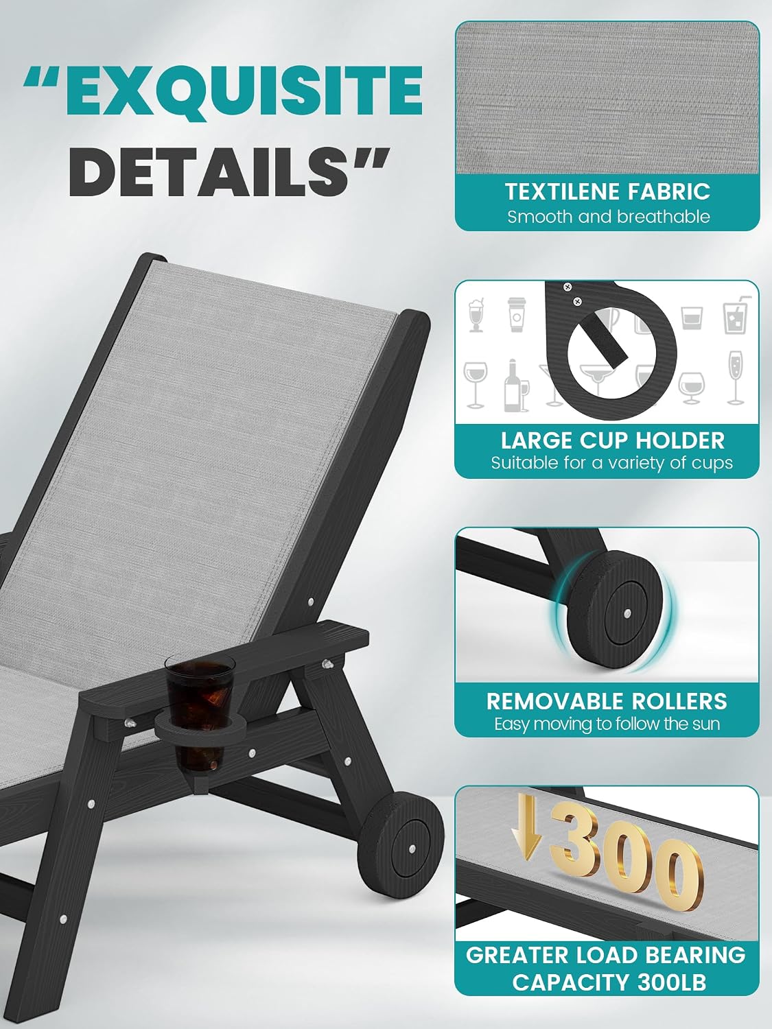 Ensemble de 2 chaises longues  - Deck Chair Lounger avis et prix