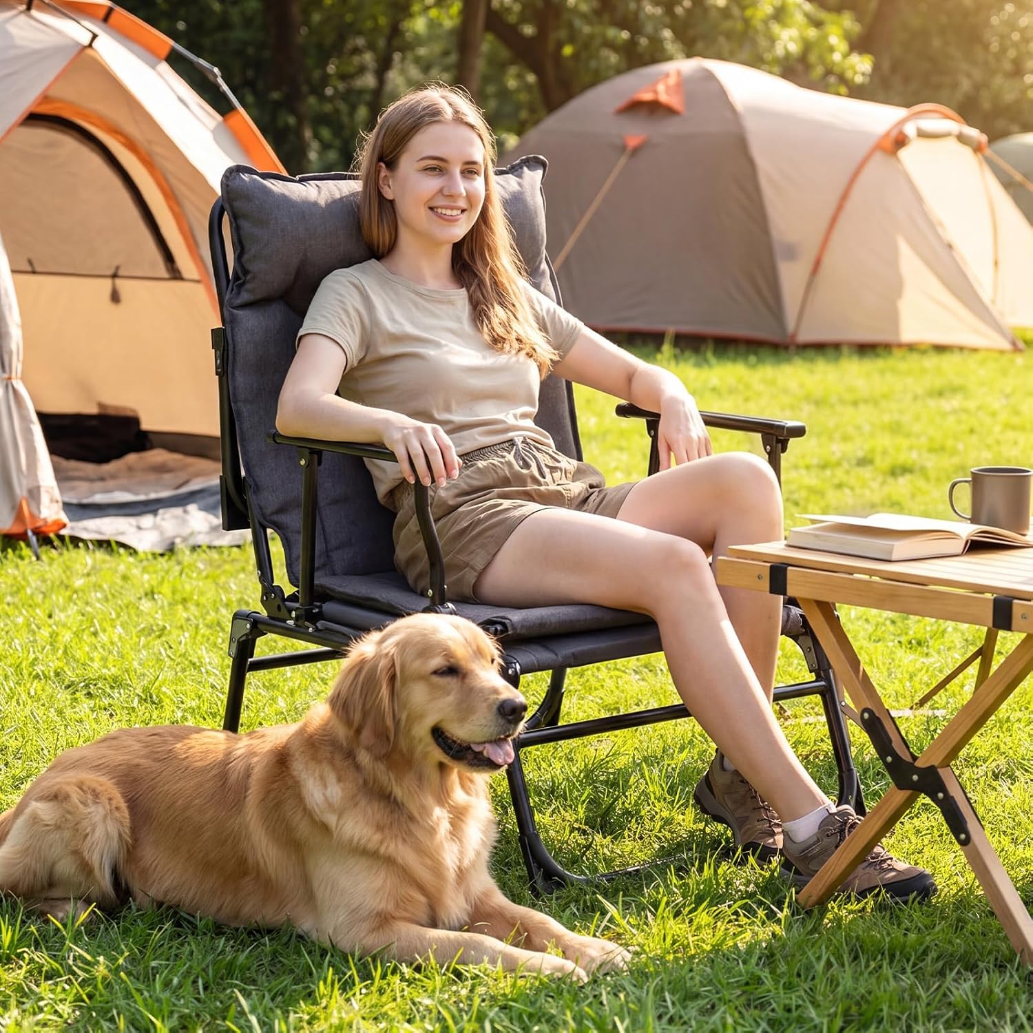 Ensemble de 2 chaises longues  - Camping Cot Foldable avis et prix
