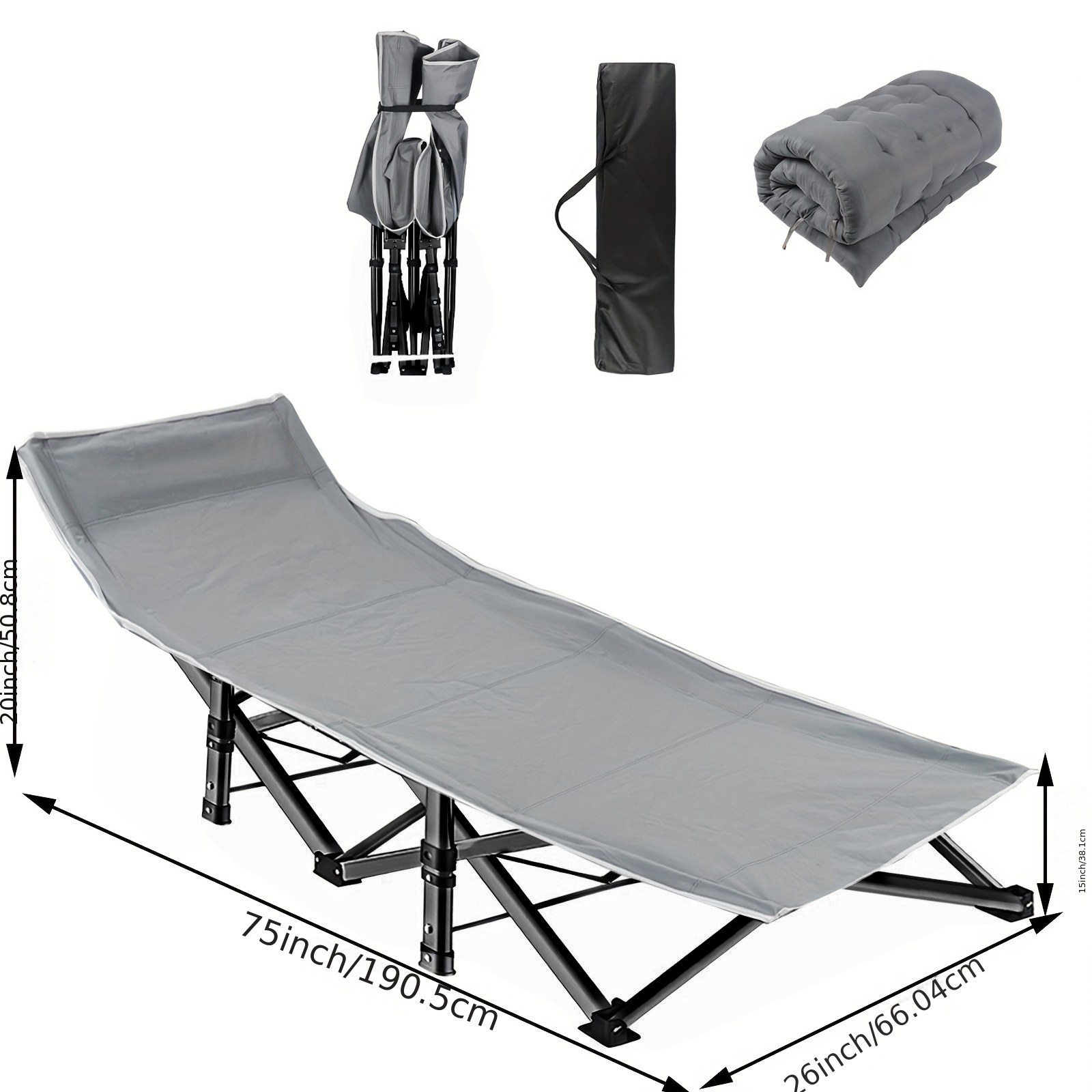 Lit de camping pliable robuste - Camping Cot Foldable avis et prix