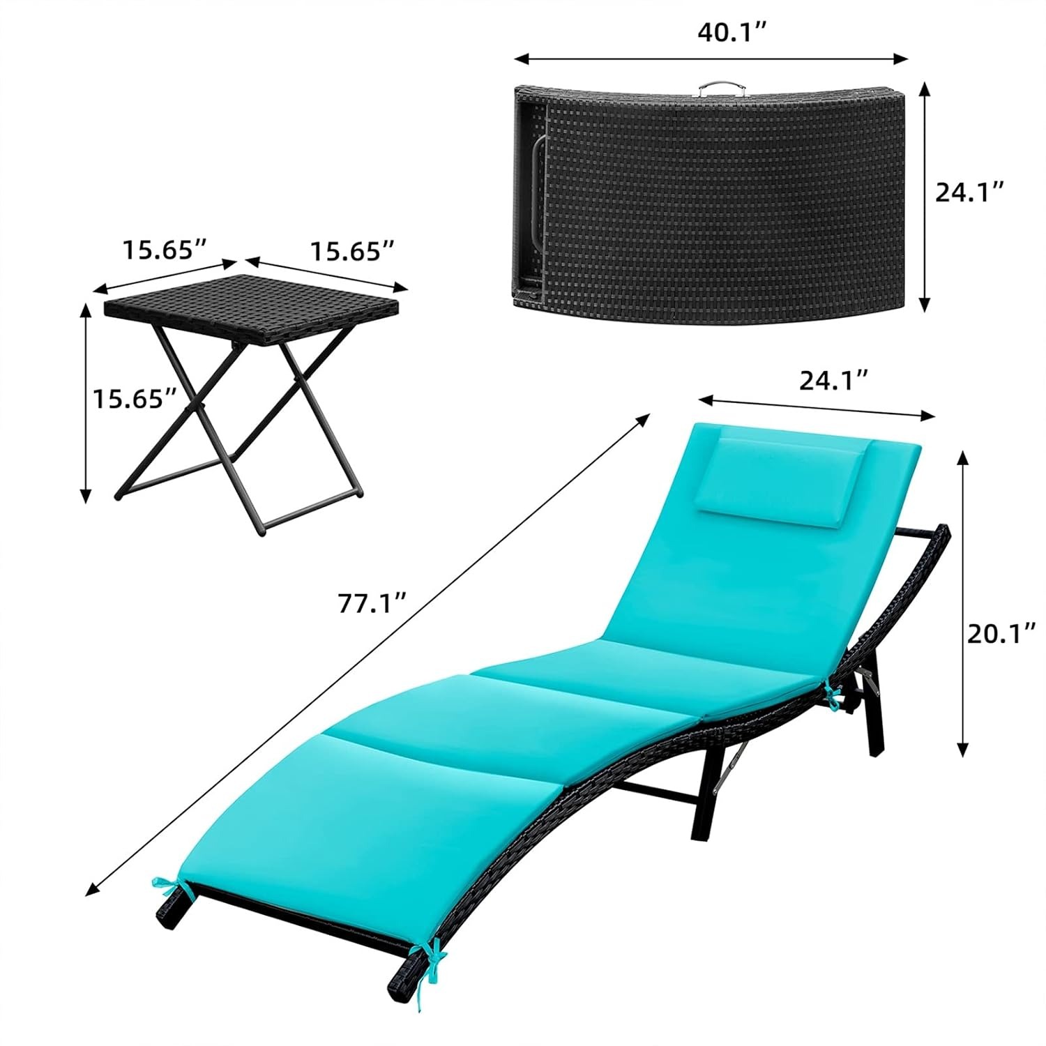 Ensemble de 3 chaises longues  - Outdoor Furniture Deals avis et prix