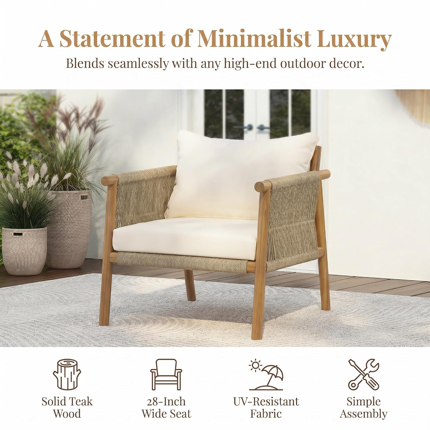 Fauteuil d'extérieur en bois m - Deck Chair Lounger avis et prix