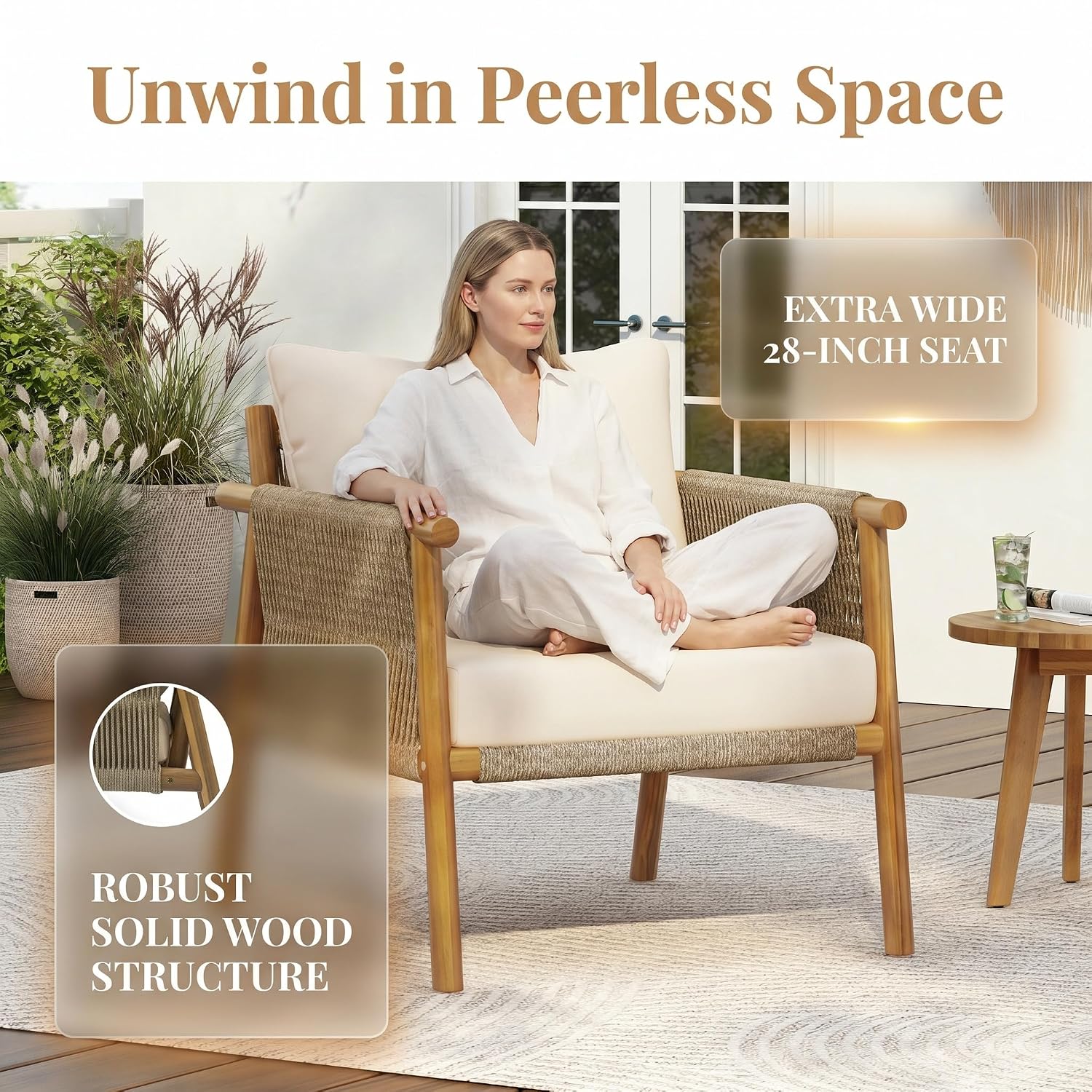 Fauteuil d'extérieur en bois m - Deck Chair Lounger avis et prix