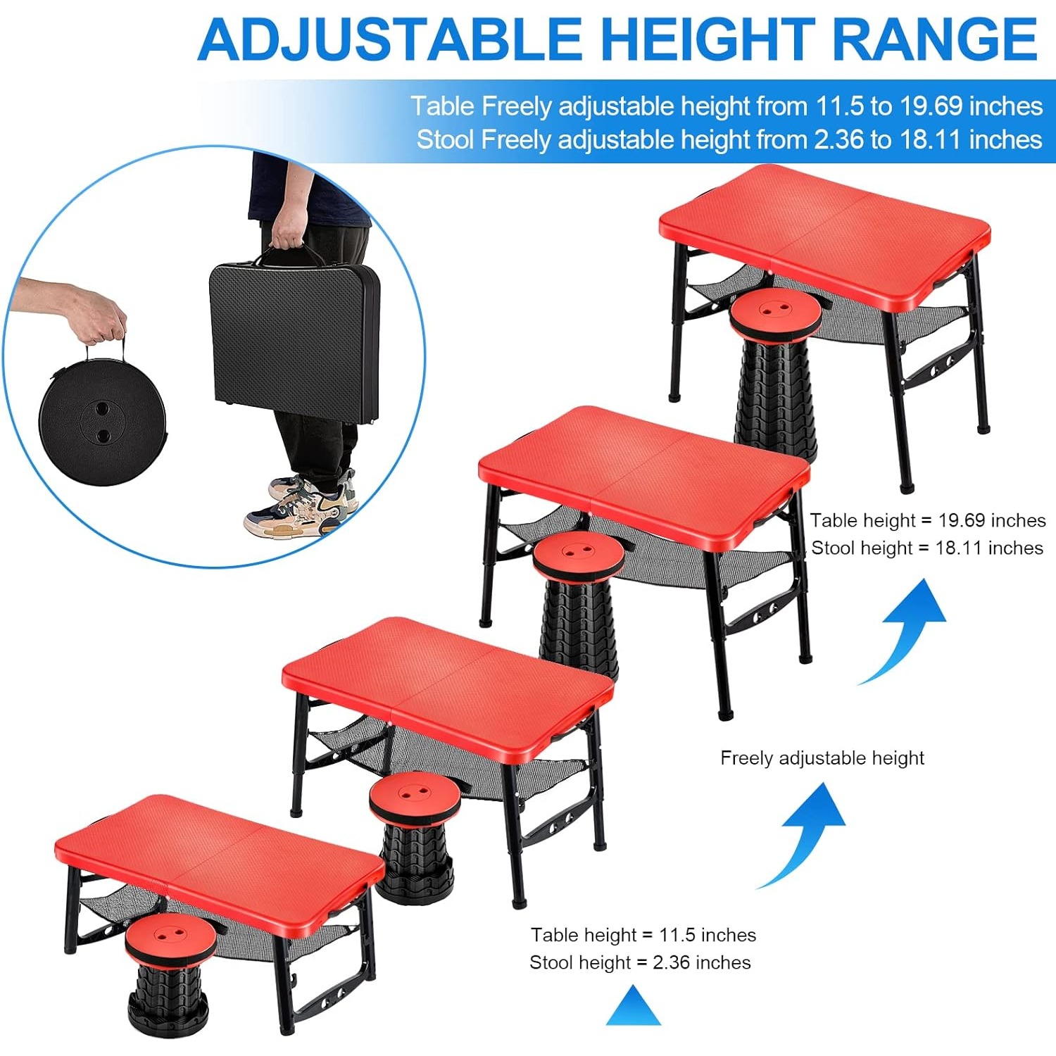 Ensemble Table et tabourets pl - Camping Cot Foldable avis et prix
